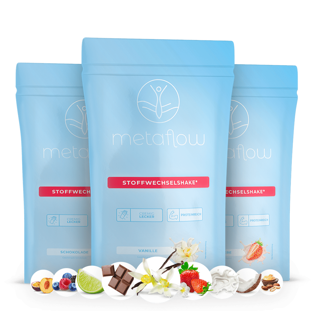 MetaFlow Shake Beutel mit vielen Geschmacks-Icons