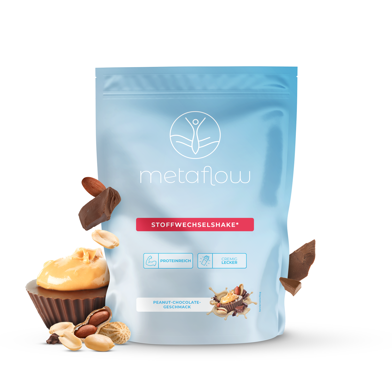 Stoffwechselshake Süß Geschmacksrichtung Peanut Chocolate