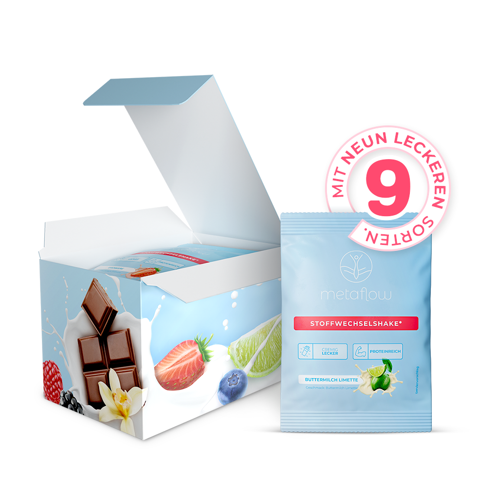 MetaFlow-Probierbox mit 9 Shake-Sorten