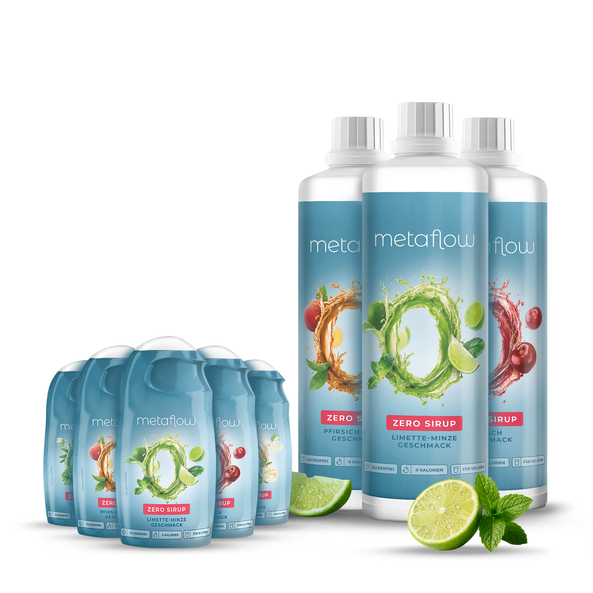 MetaFlow Zero Sirup – 0 Kalorien, 0 Zucker, 100 % Geschmack pur 🍋