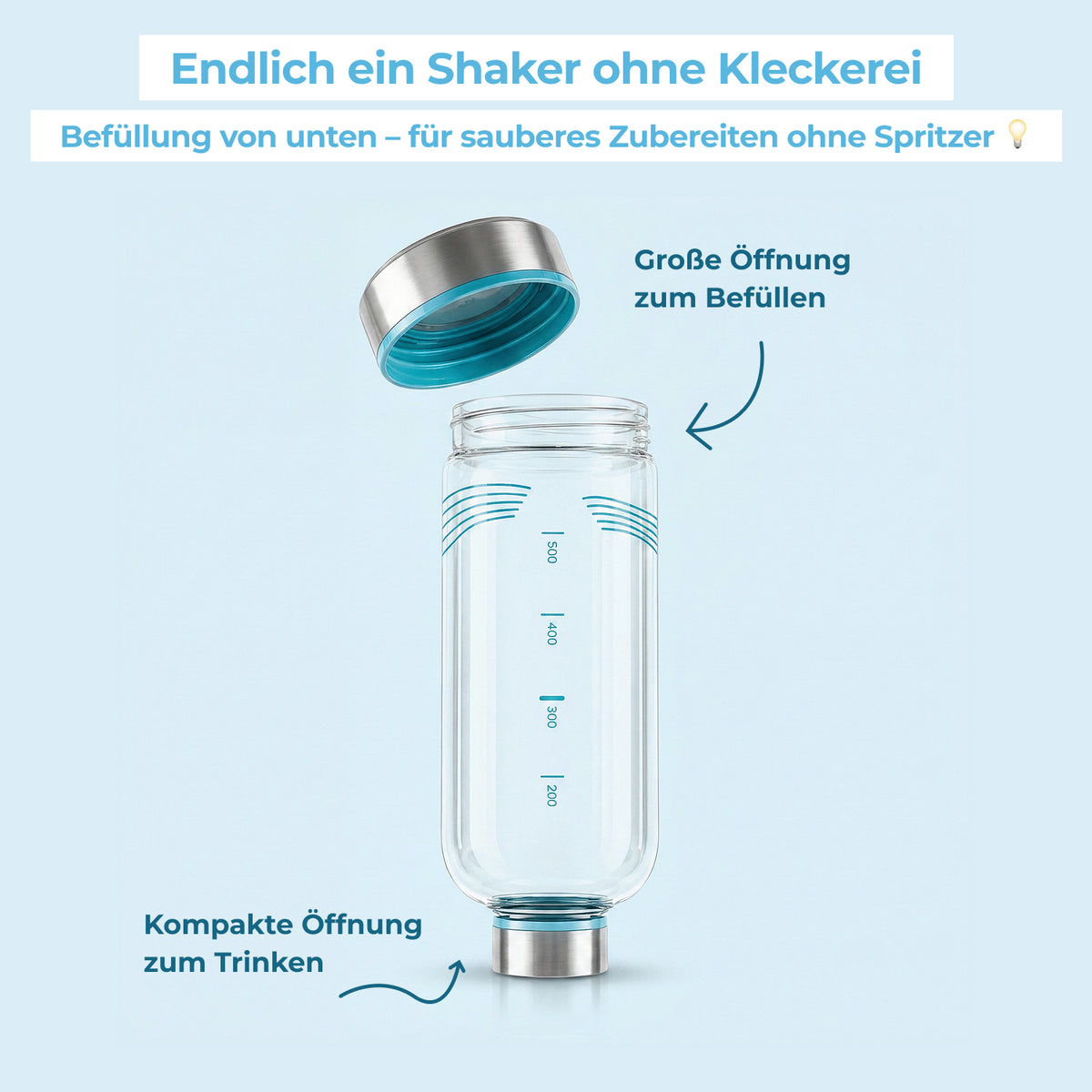 MetaFlow Premium Glas-Shaker