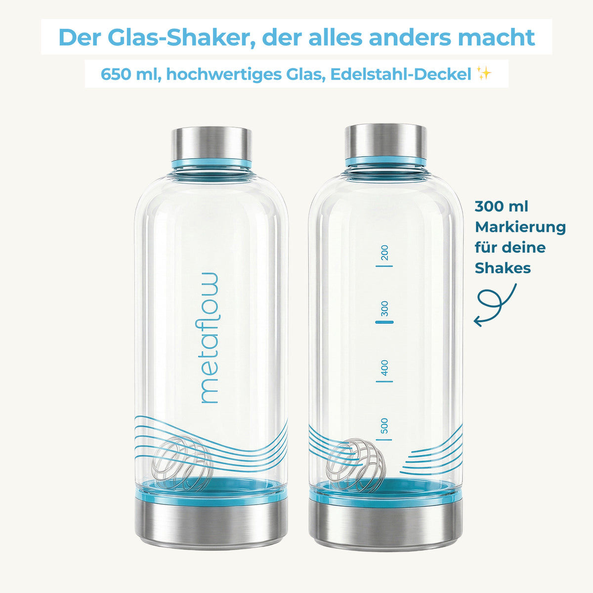 MetaFlow Premium Glas-Shaker