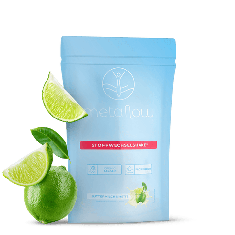 MetaFlow Produktbild Stoffwechselshake Süß Geschmack Buttermilch Limette