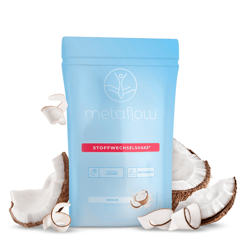 MetaFlow Produktbild Stoffwechselshake Süß Geschmack Kokos