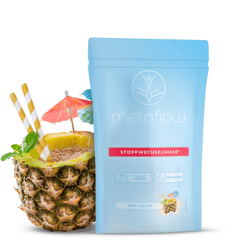 MetaFlow Produktbild Stoffwechselshake Süß Geschmack Pina Colada