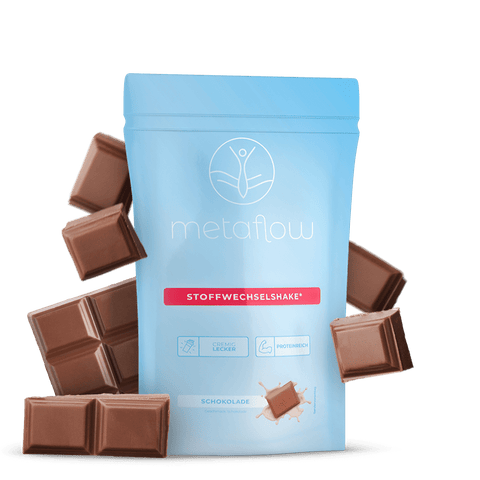 MetaFlow Produktbild Stoffwechselshake Süß Geschmack Schokolade