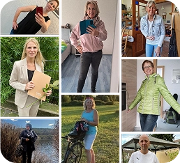 Collage aus Fotos glücklicher MetaFlow Kunden